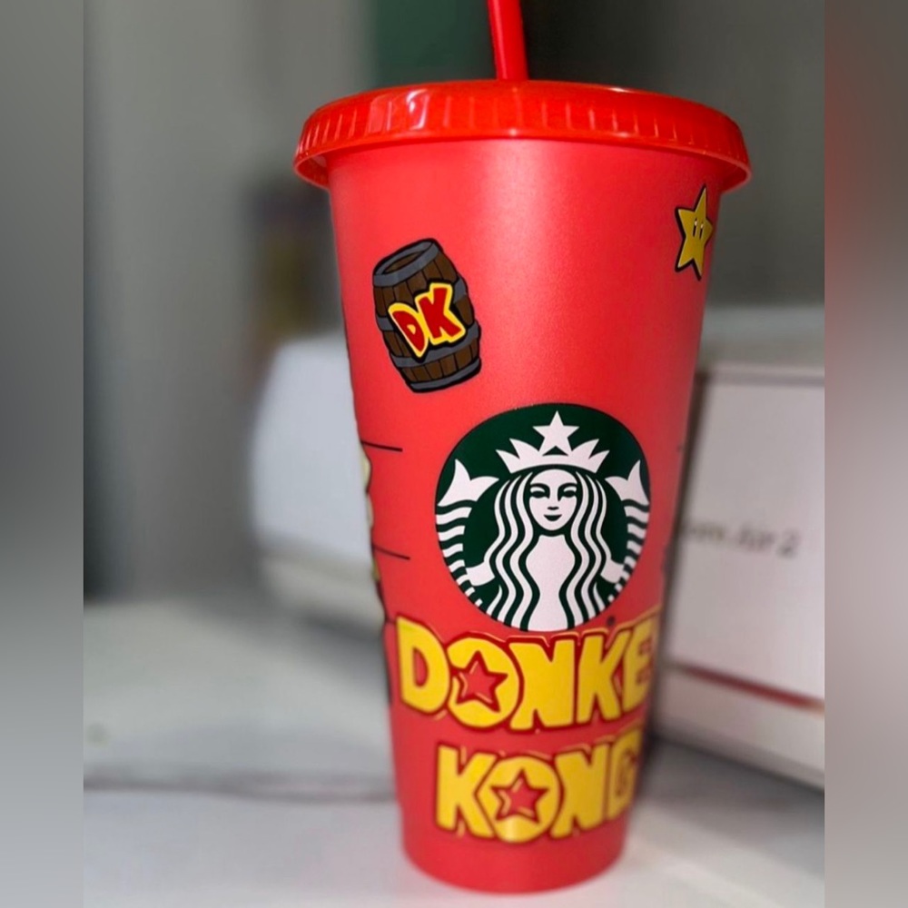 Donkey Kong &Diddy Kong Starbucks tumbler